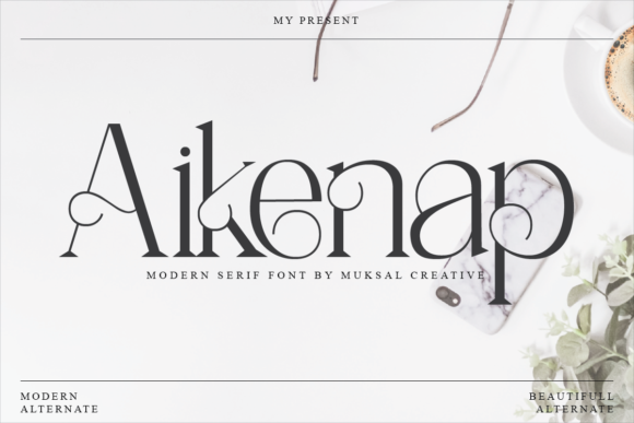 Aikenap: A Serif Font for Creative Branding