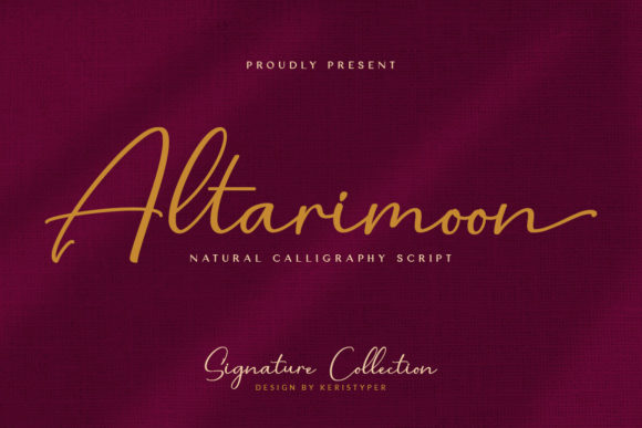 Altarimoon: A Free-Flowing Script Font