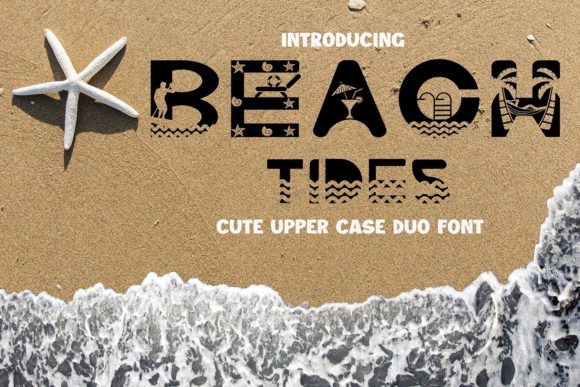 Beach Tides: A Unique Decorative Font