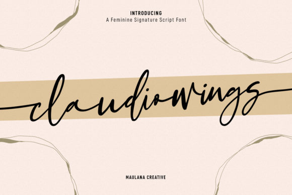 Claudio Wings: A Slanted Script for Modern Branding