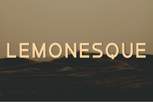 Lemonesque: A Font for Polished Branding